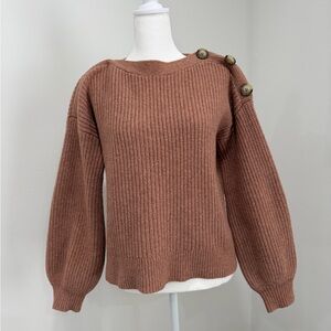 Madewell Size M  Ribbed Cardigan - Brown